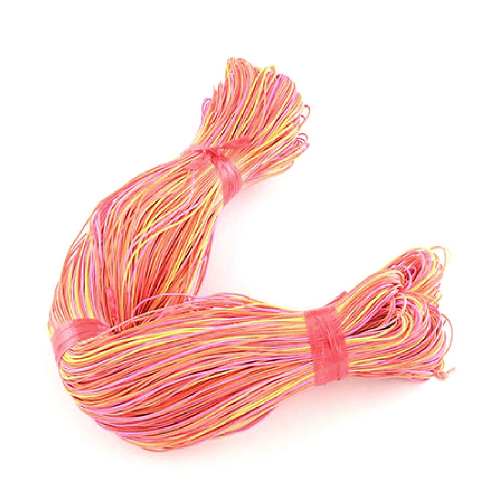 Cotton cord1 mm peach color ~ 78 meters