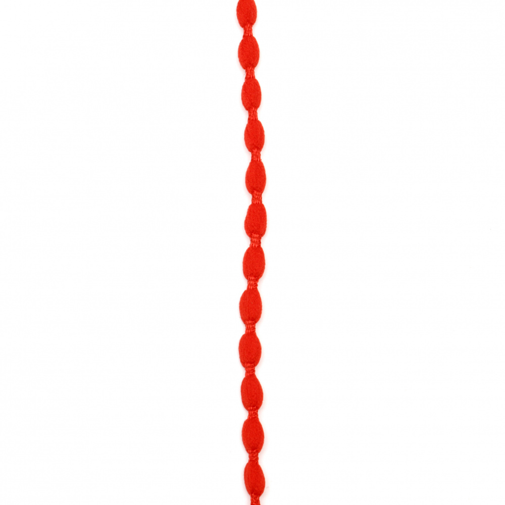 Κορδόνι  πολυεστερικό 5 mm κόκκινο -5 μέτρα