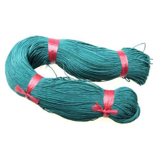 Cord cotton 1 mm turquoise ~ 76 meters