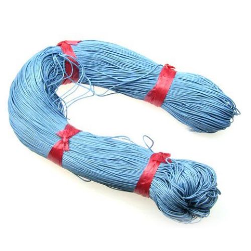 Cotton cord  1 mm sky blue ~ 68 meters