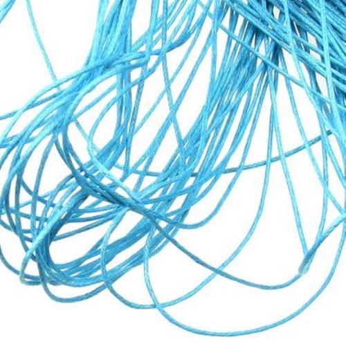 Cotton cord  1 mm blue light ~ 68 meters