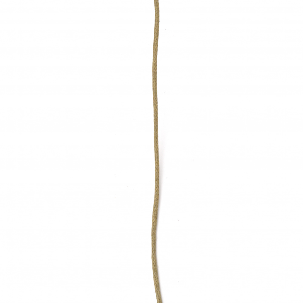 Βαμβακερό κορδόνι 1,5 mm μπεζ σκούρο ~ 72 μέτρα