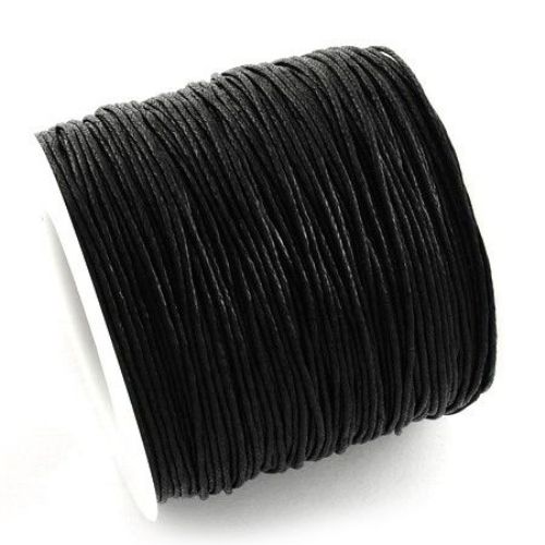  cotton cord 1 mm black -74 meters