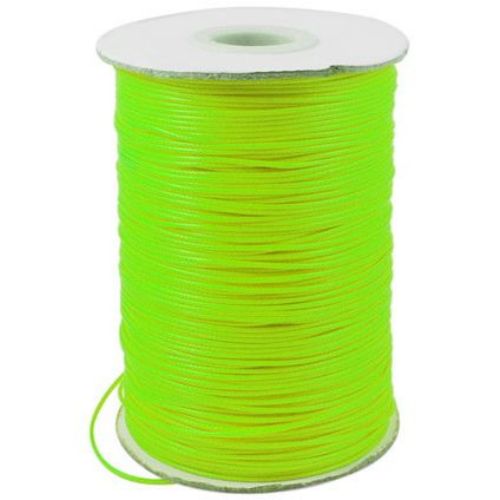 Cord polyester 1.5 mm green electric ~ 10 meters