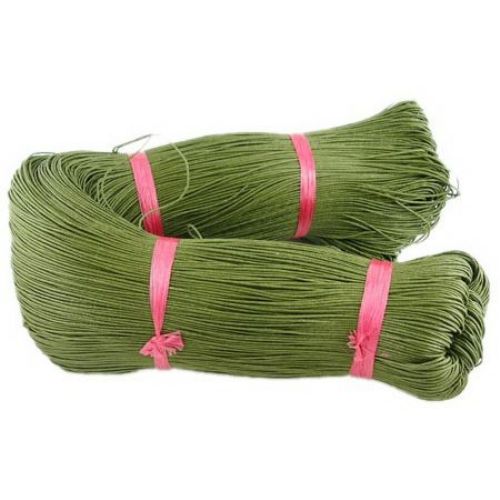  cotton cord 1.5 mm green olive ~ 68 meters