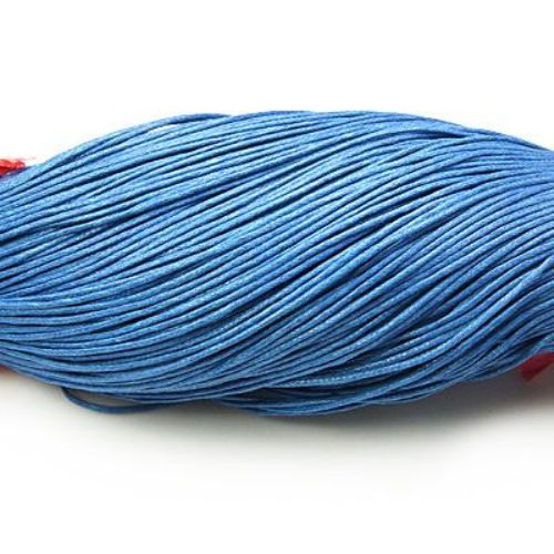 Cablu de bumbac amidonat 1 mm albastru inchis ~ 76 metri
