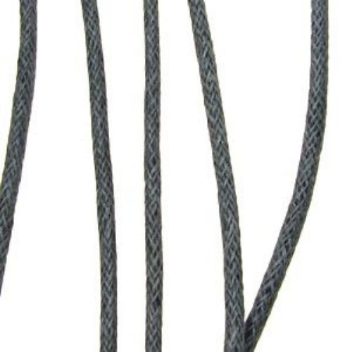 Jewellery cotton cord 2 mm gray