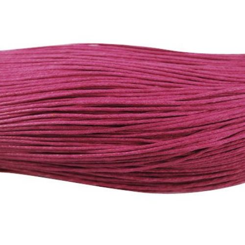 Βαμβακερό κορδόνι 1 mm ροζ σκούρο ~ 76 μέτρα