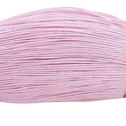 Cotton jewellery elastic 0.7 mm Light pink ~ 67 meters