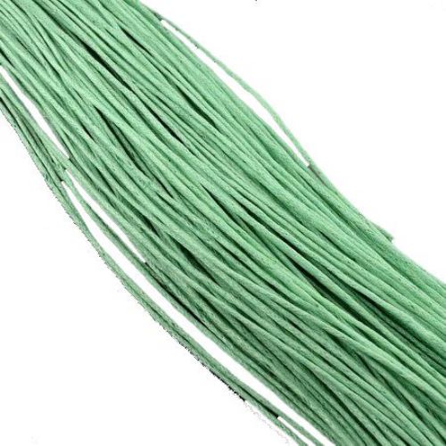 Jewelry Cotton Cord / Thread, 0.8 mm, Aquamarine ~ 67 meters