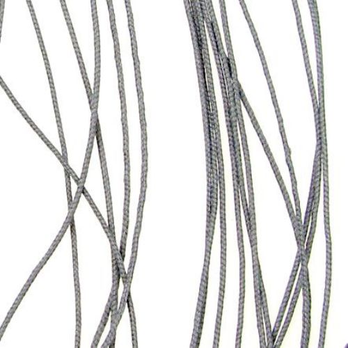 Polyester jewellery cord 0.8 mm ,dark gray