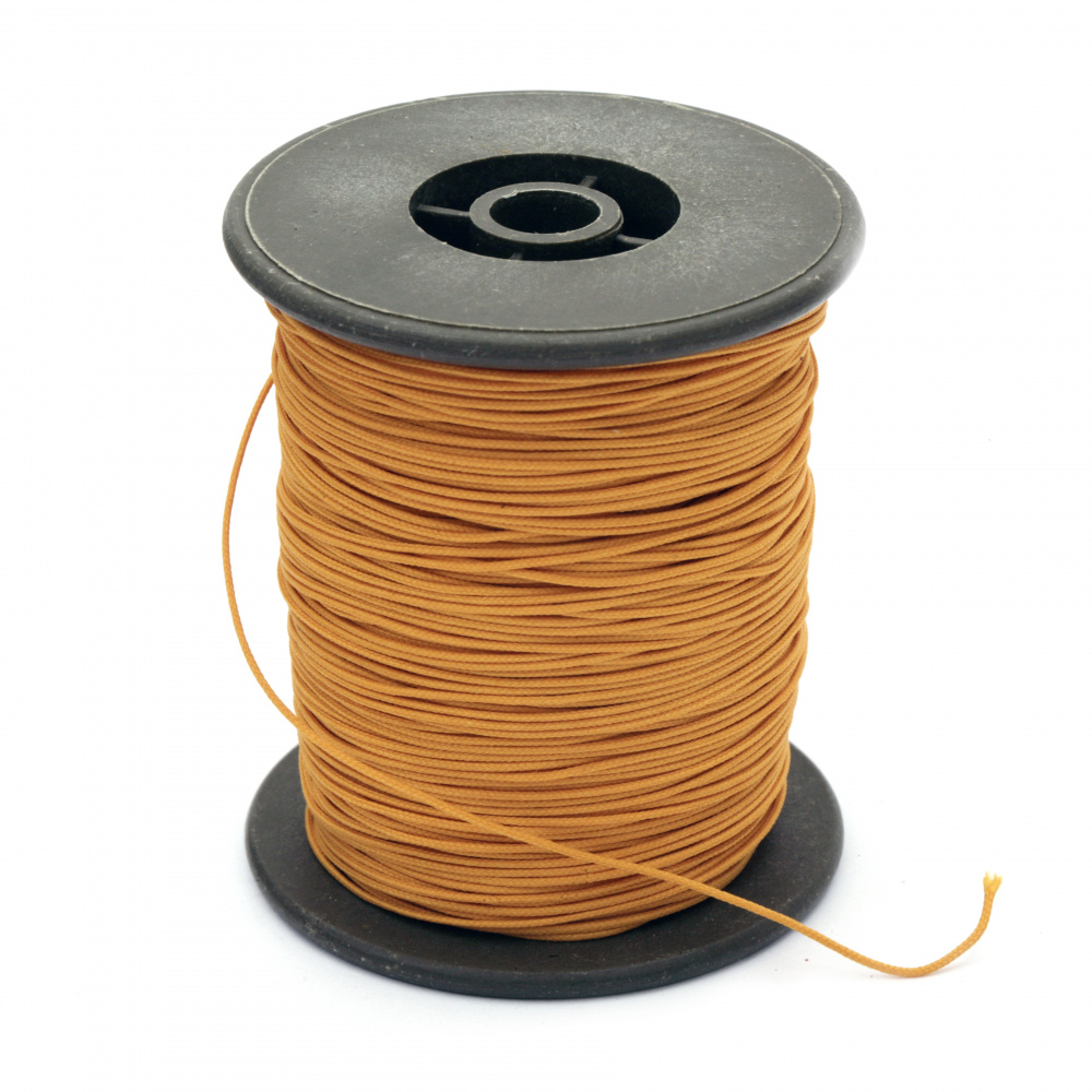 Polyester jewellery cord with cord0.8 mm orange ~ 100 meters
