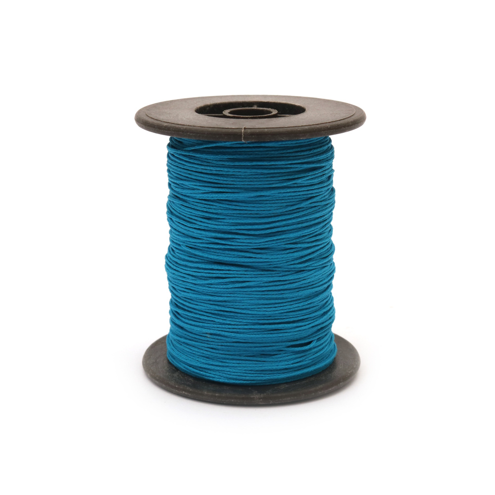 Polyester Cord with Fish Thread Base / 0.8 mm / Blue ~ 56 meters