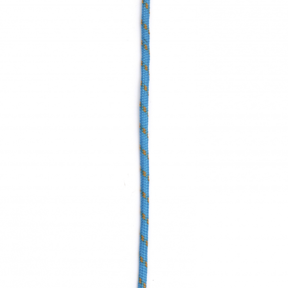 Κορδόνι paracord 3 mm χρώμα μπλε με κίτρινο - 1 μέτρο