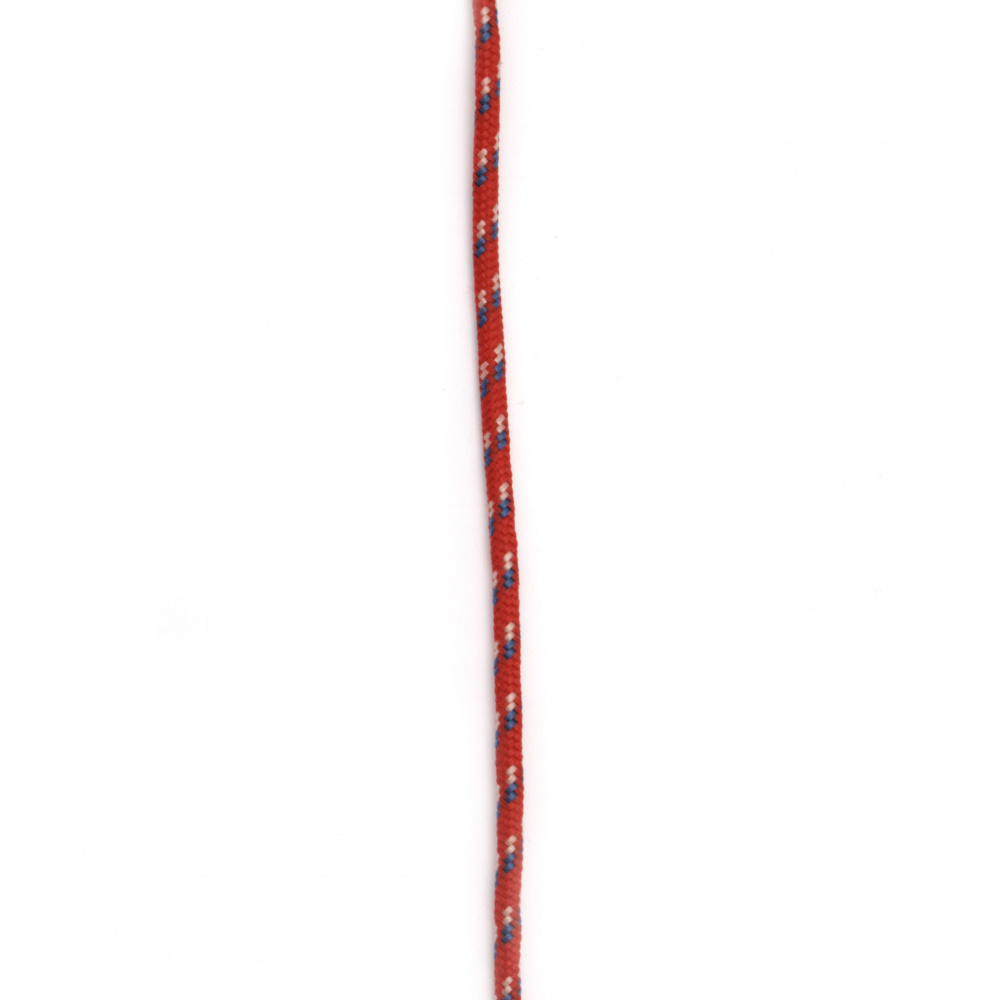 Паракорд /парашутно въже/ 3 мм цвят червен бял син - 1 метър