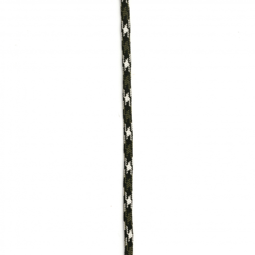 Паракорд /парашутно въже/ 4 мм цвят бяло черно зелено - 1 метър