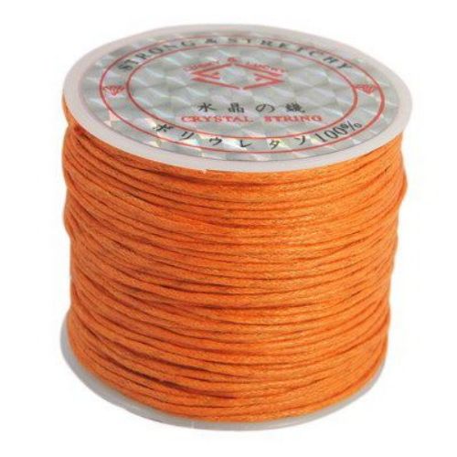  cotton cord 1 mm orange dark ~ 25 meters