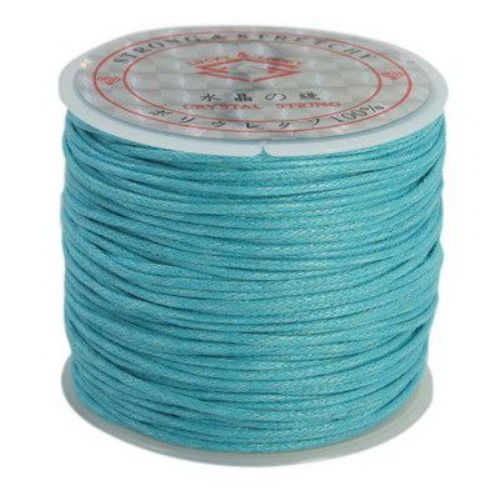  cotton cord1 mm blue ~ 25 meters