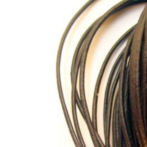 Natural Leather Cord, Leather Lace, 2.5 mm brown -100 meters