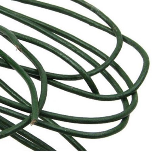 Jewellery leather cord2 mm green -1 meter