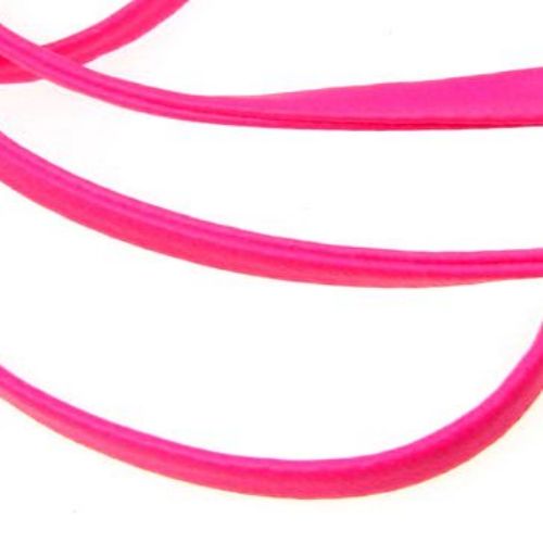 Artificial leather  band  band 4 mm pink -1 meter
