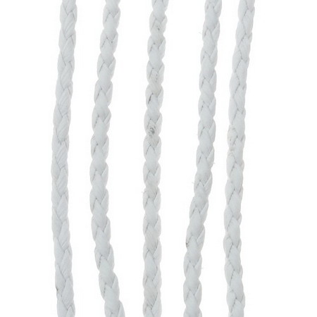 Artificial leather cord 3 mm white -1 meter