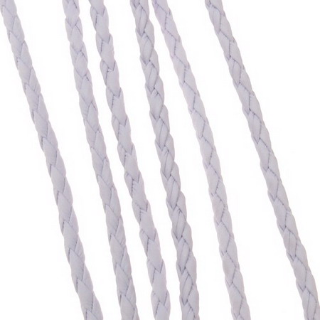 Artificial leather cord  5 mm white -1 meter