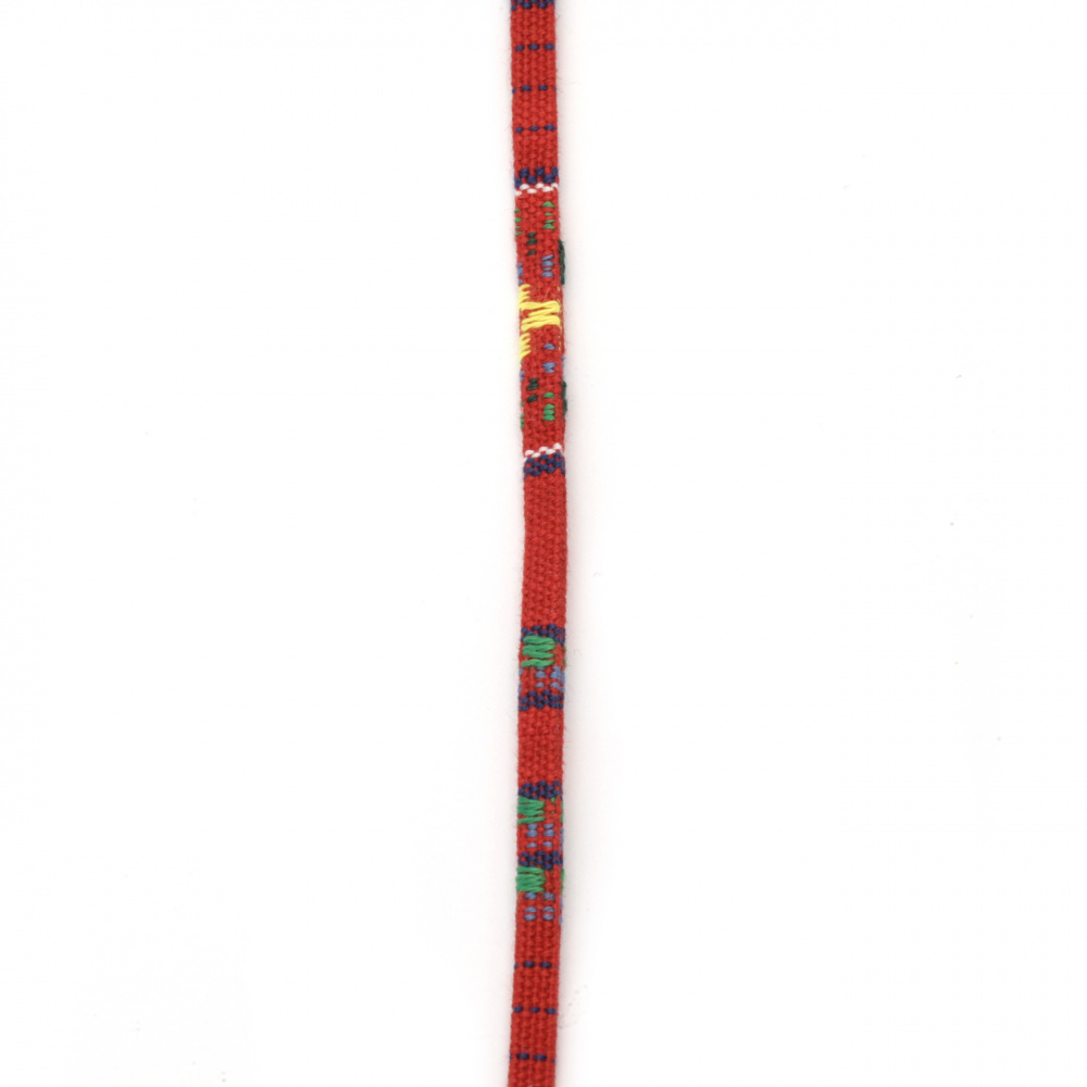 Denim textile tape 5x2 mm colored -1 meter