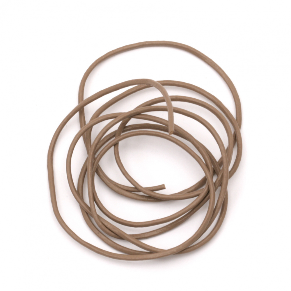 Natural leather cord1.5 mm cappuccino - 1 meter