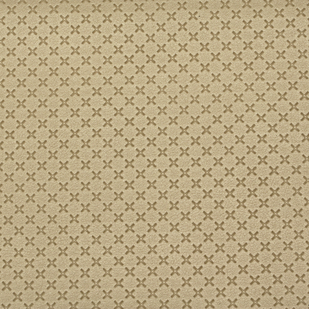 Patterned Embossed Faux Leather for Decoration, 30x20x0.1 cm, Khaki Color