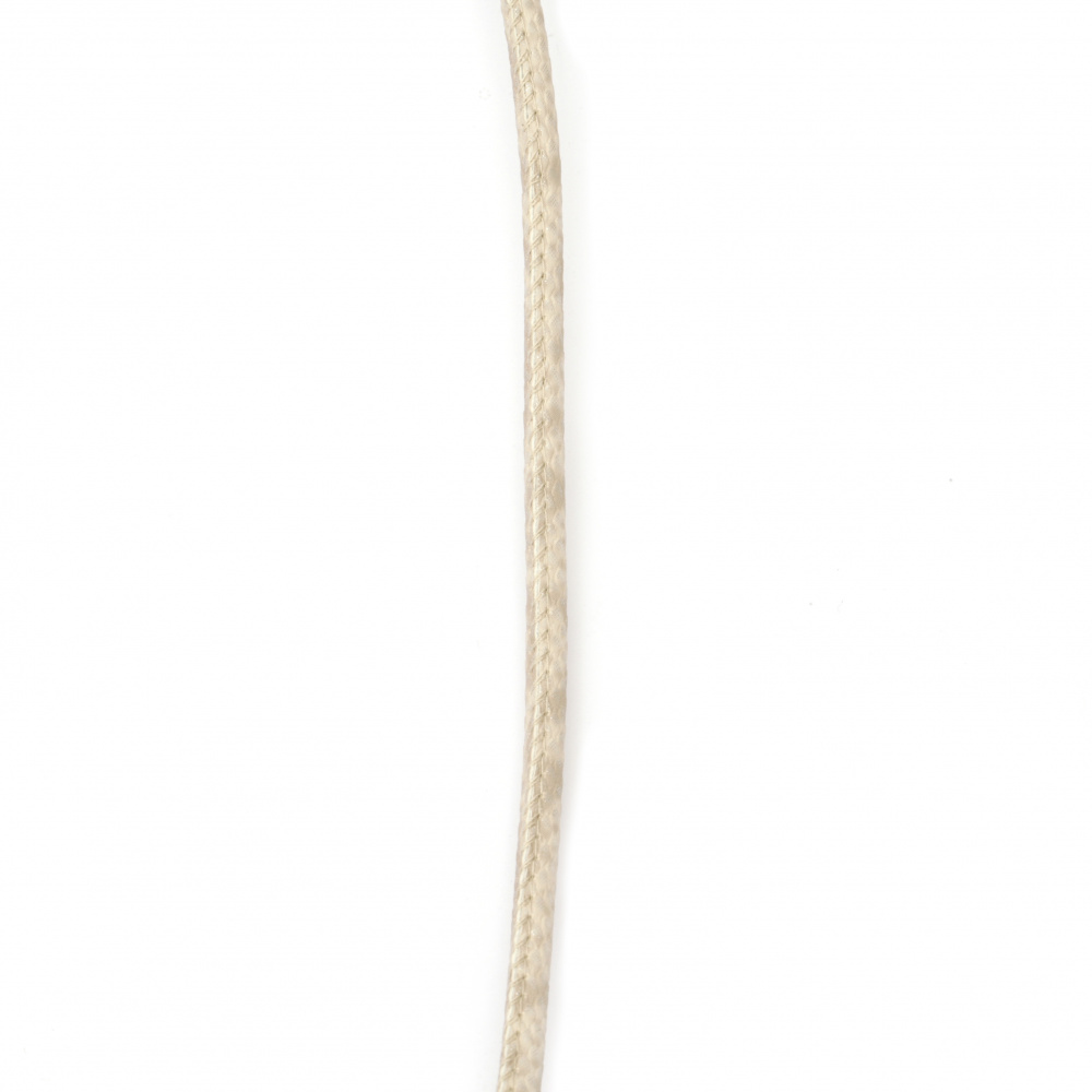 Cablu din piele ecologică 7x6 mm cu imitație de piele de șarpe de culoare bej -1 metru