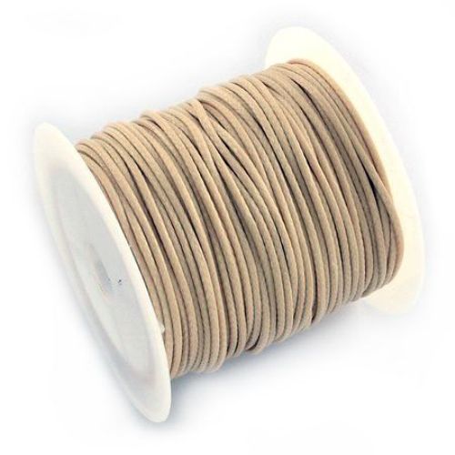 Korea cotton cord 1 mm beige -9 meters
