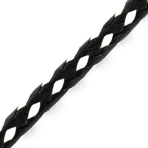 Cotton cord Korea 1.5 mm black / white -10 meters