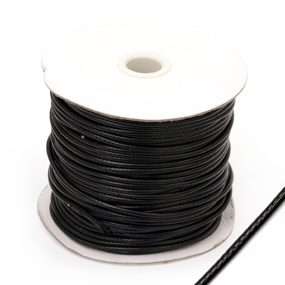 Cotton cord Korea 2.5 mm black -5 meters