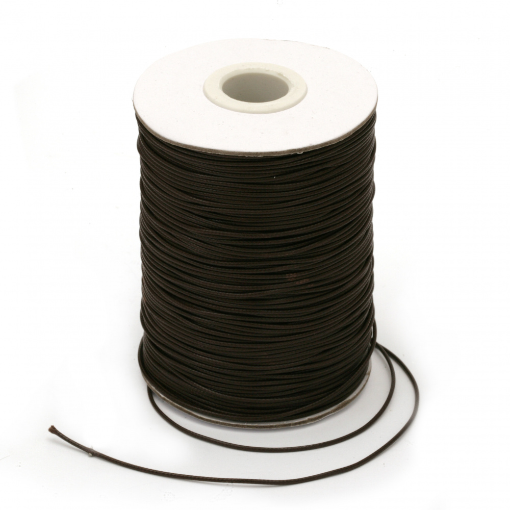 Cotton cord Korea 1 mm brown -180 meters