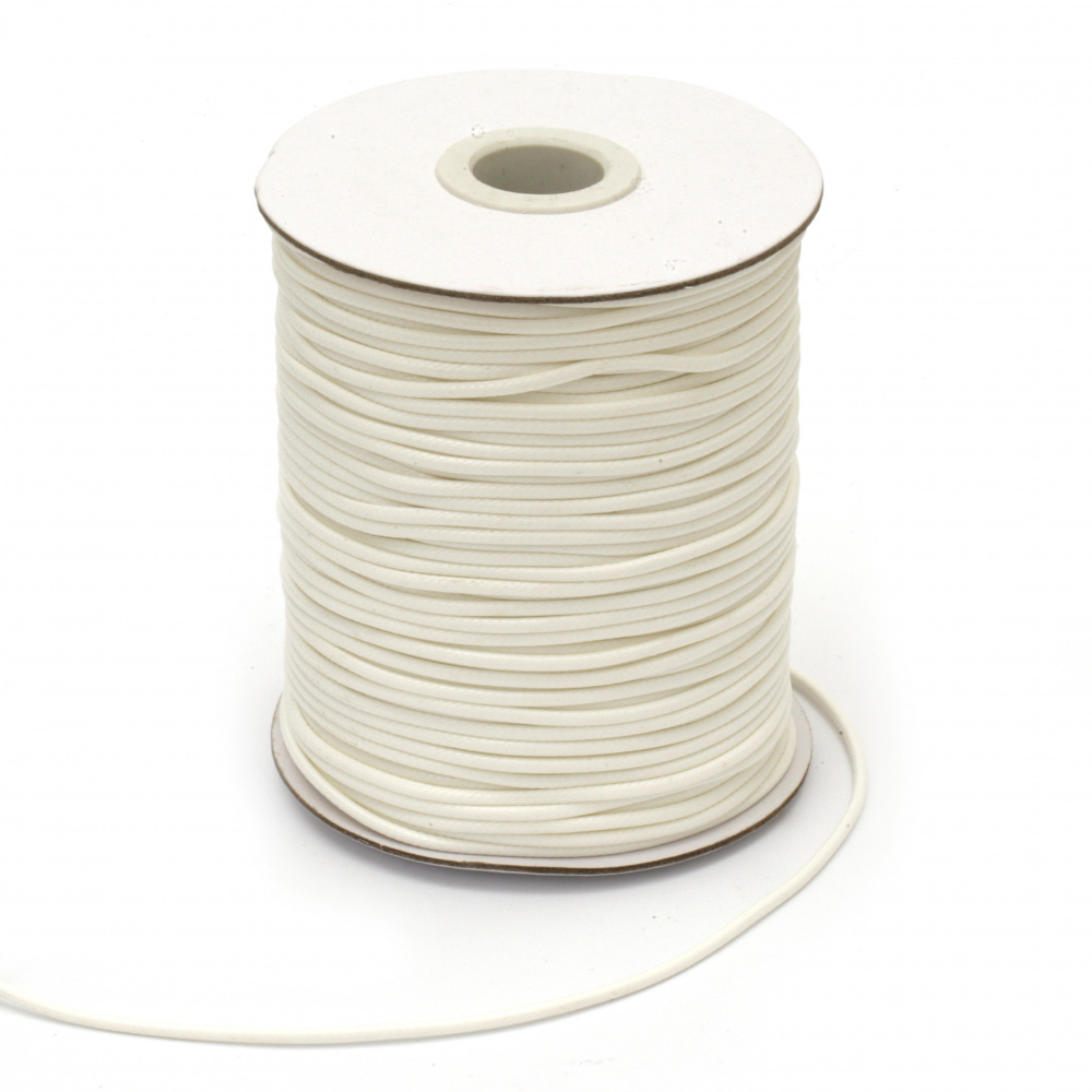 Cotton cord Korea 2 mm white -10 meters