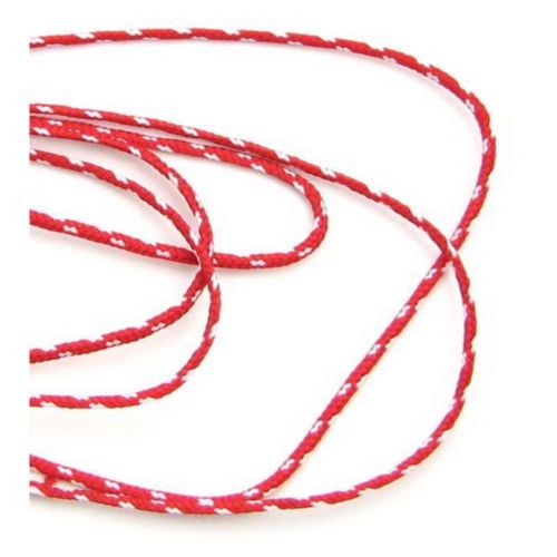 Red-White String G6-15 for Baba Marta Day / 2 mm - 50 meters