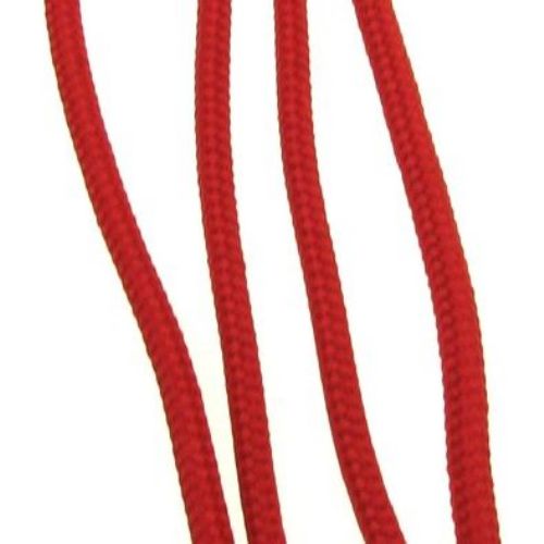 Red Round Braided Rope K / 3 mm - 50 meters