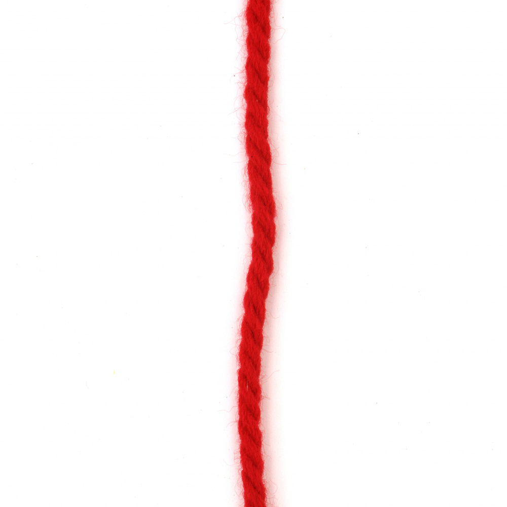 Στριφτό κορδόνι 4 mm κόκκινο -30 μέτρα