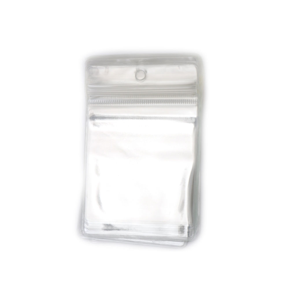Pungi ZIP din PVC transparente 8x12 cm – pentru depozitare sigură și expunere ordonată, set de 100
