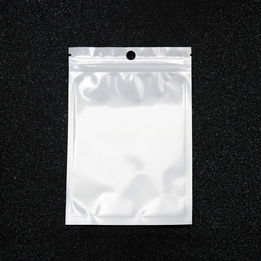 Pungi autosigilante (zip-lock) din celofan cu spate alb 10,5x15 cm – stilate, ambalare rezistentă, ordonată și profesională, set de 100