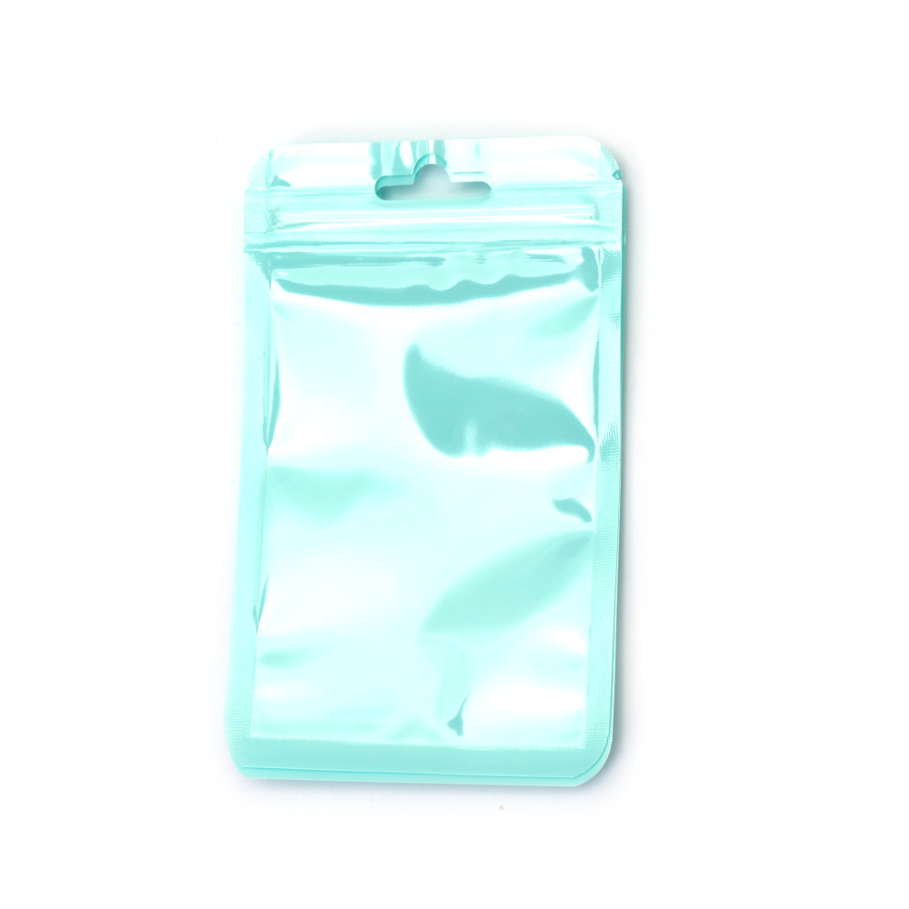 Pungi resigilabile cu zip din celofan, albastru aprins, 8x13 cm – ambalaj rezistent, stilat și atrăgător, set de 100 bucăți