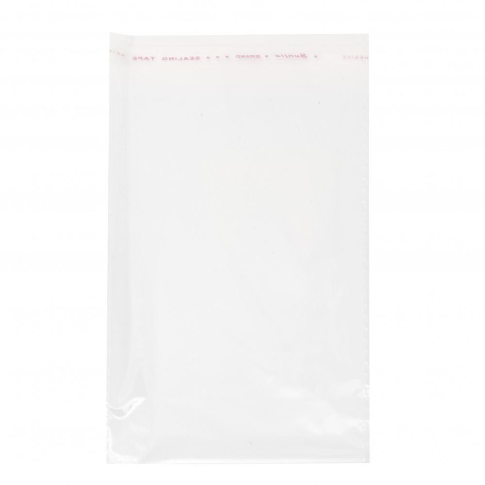 Cellophane bag 10/16 3 cm adhesive lid 30 microns. with extra seam -200 pieces