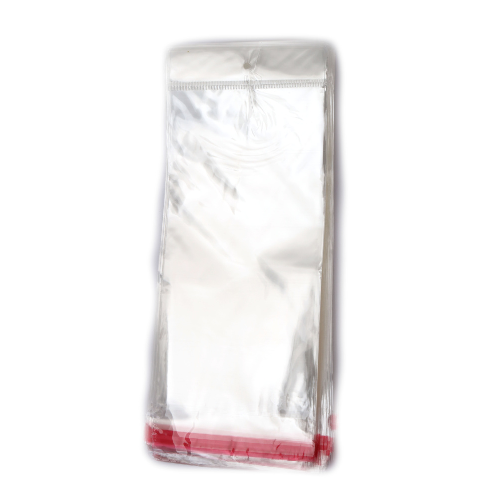 Cellophane Bag 10/20+3 Cm With Self-Sealing Flap, 30 Microns - Pack Of 200 Pieces