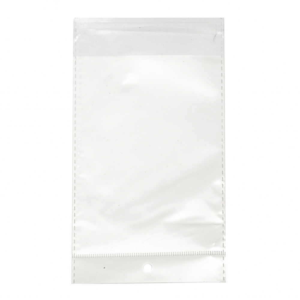 Cellophane envelope 10.4 / 15 2.5  white back -100 pieces