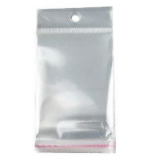 Self-Adhesive Clear Cellophane Bag with Hole 6/7 3  cm 200 pcs
