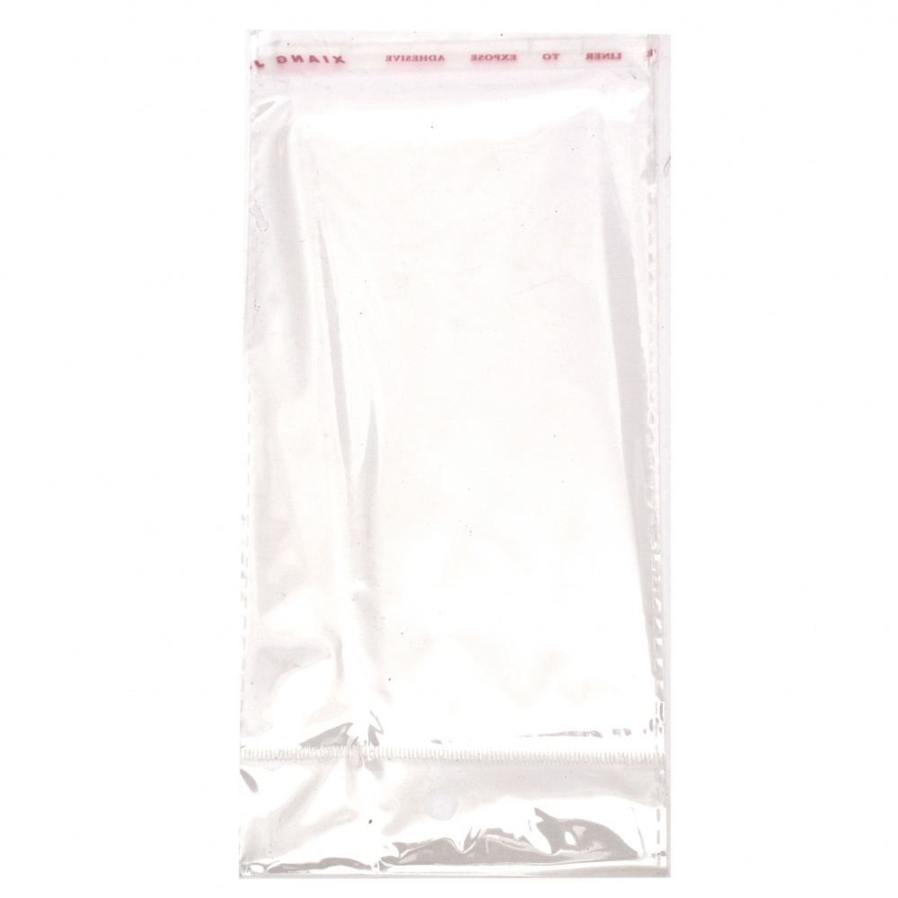 Self-Adhesive Cellophane Bag with Hole10/16 3 cm  30 microns. with extra seam -200 pieces