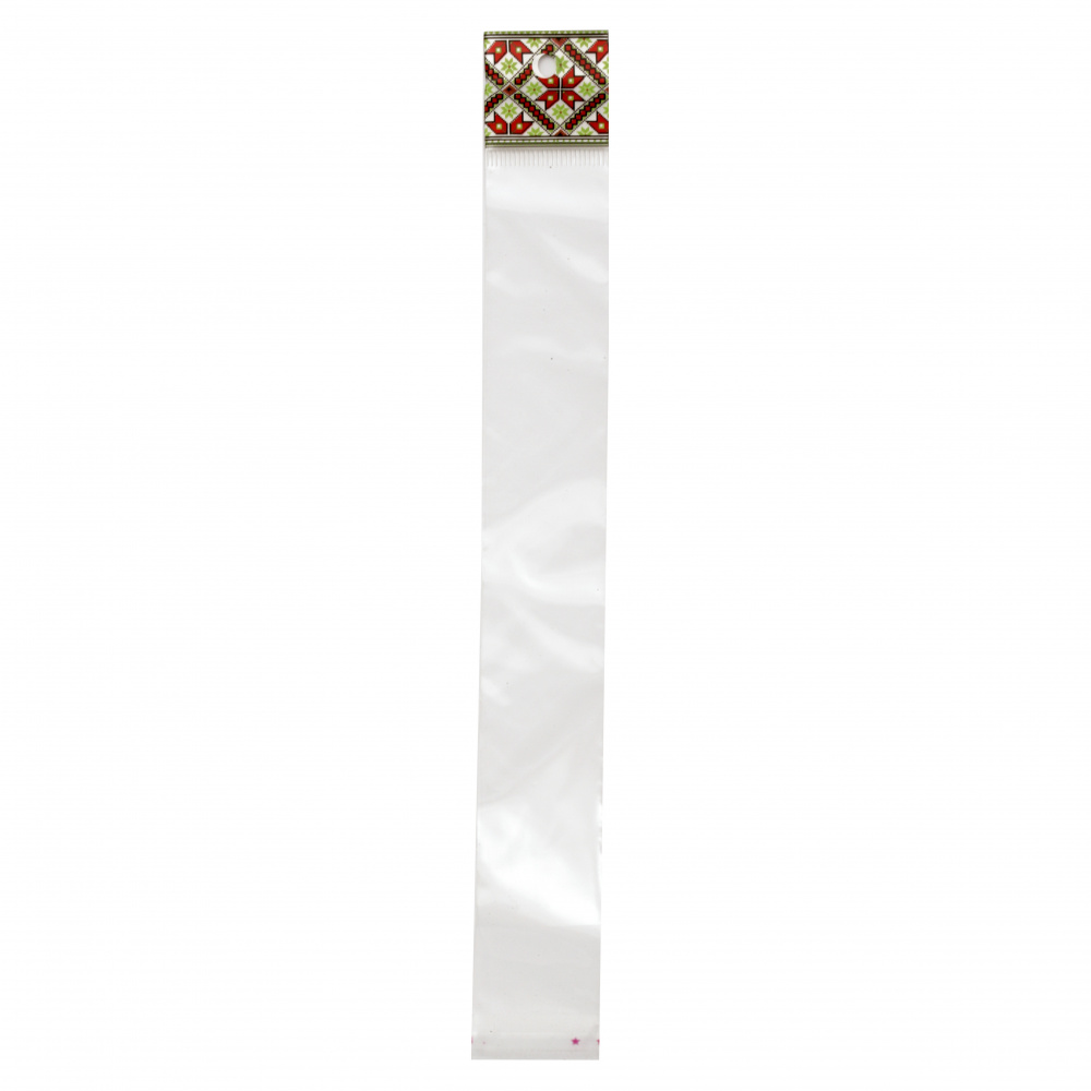 Bulgarian Traditional Motifs Self-Adhesive Cellophane Bag with Hole  3/20 3 cm -100 pieces