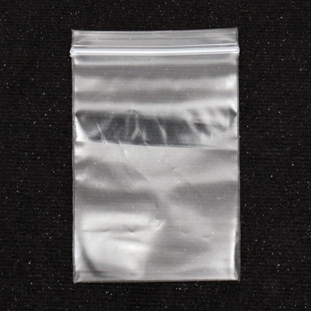Envelope made of LDPE material 6/4 cm with zipper (channel) thickness 0.05 mm -100 pieces