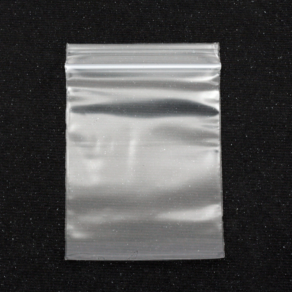 Envelope made of LDPE material 7/5 cm with zipper (channel) thickness 0.05 mm -100 pieces